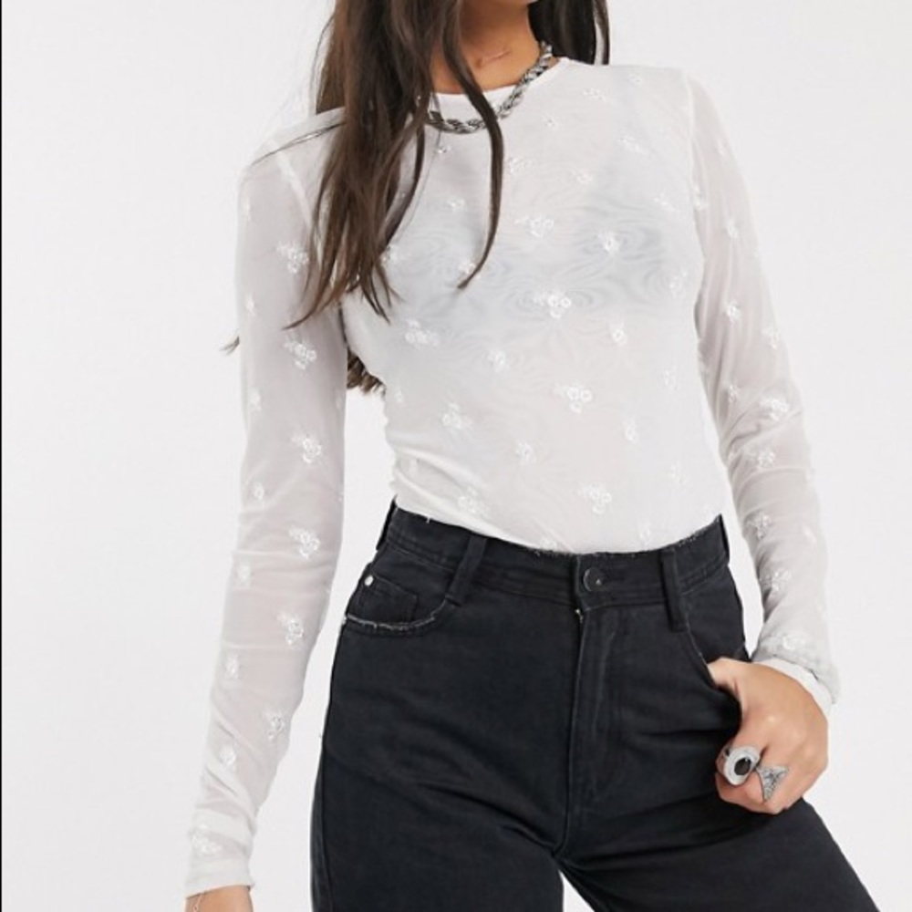 NWT Free People Intimately Make Out Mesh Bodysuit
